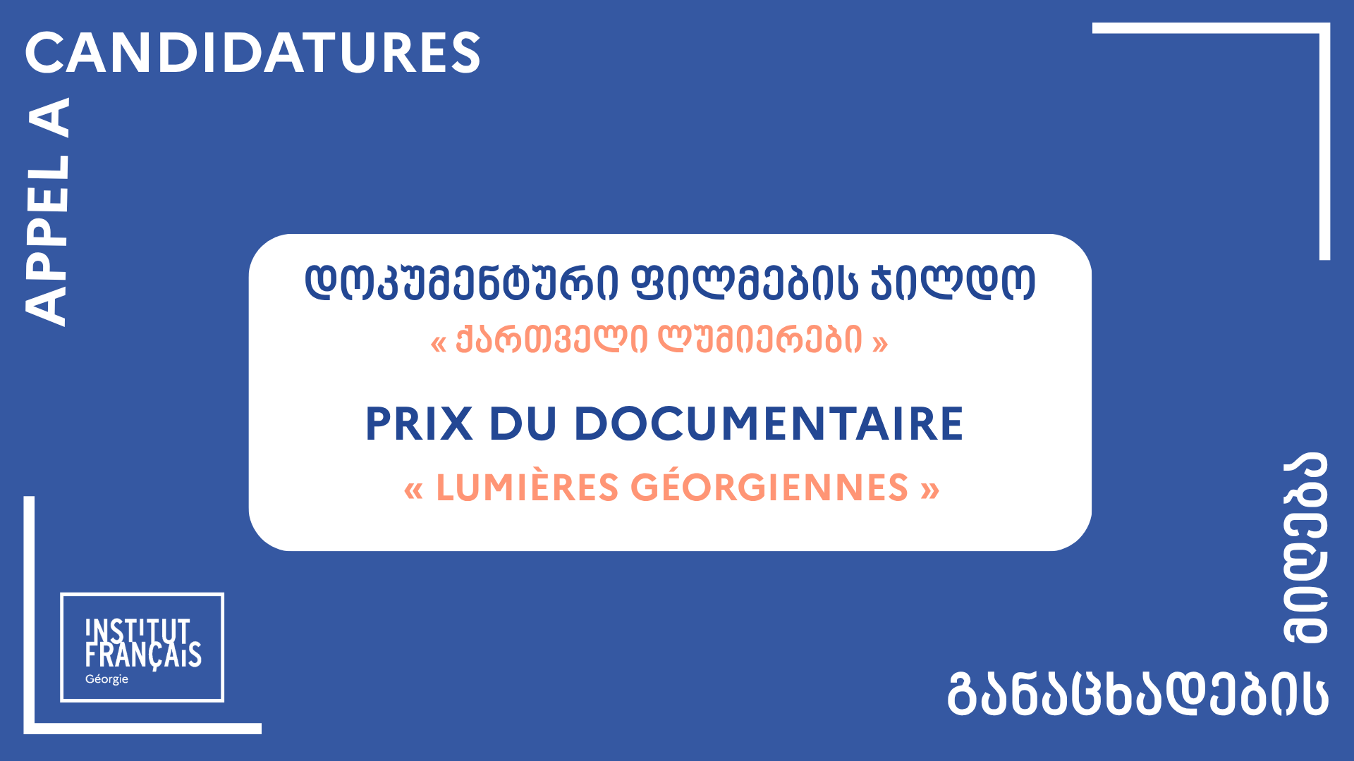 APPEL A CANDIDATURES : « Lumières géorgiennes »